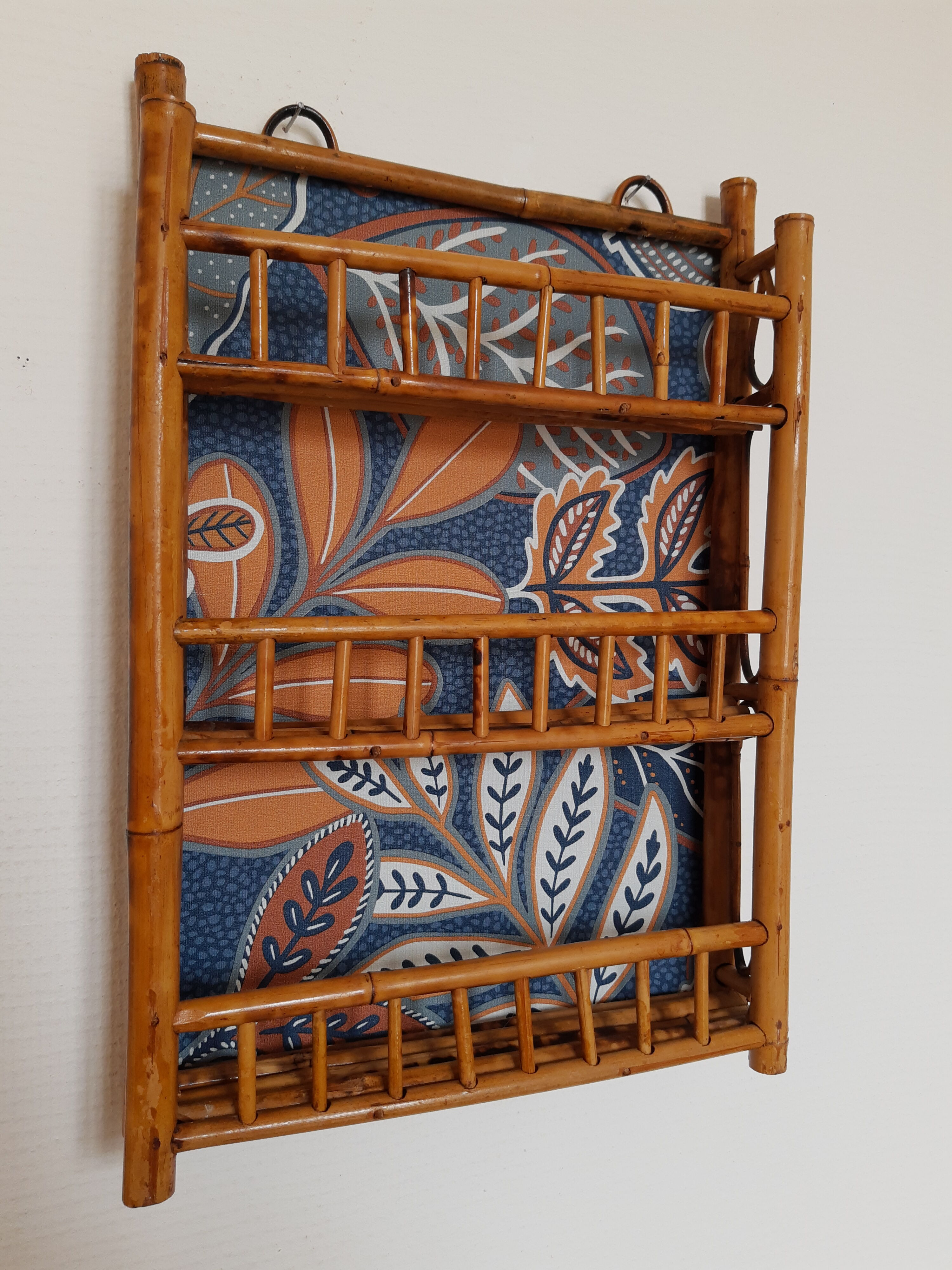 Vintage bamboo spice shelf restyled
