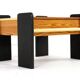 Set of 2 pine bedside tables - vintage mid-century nightstands.
