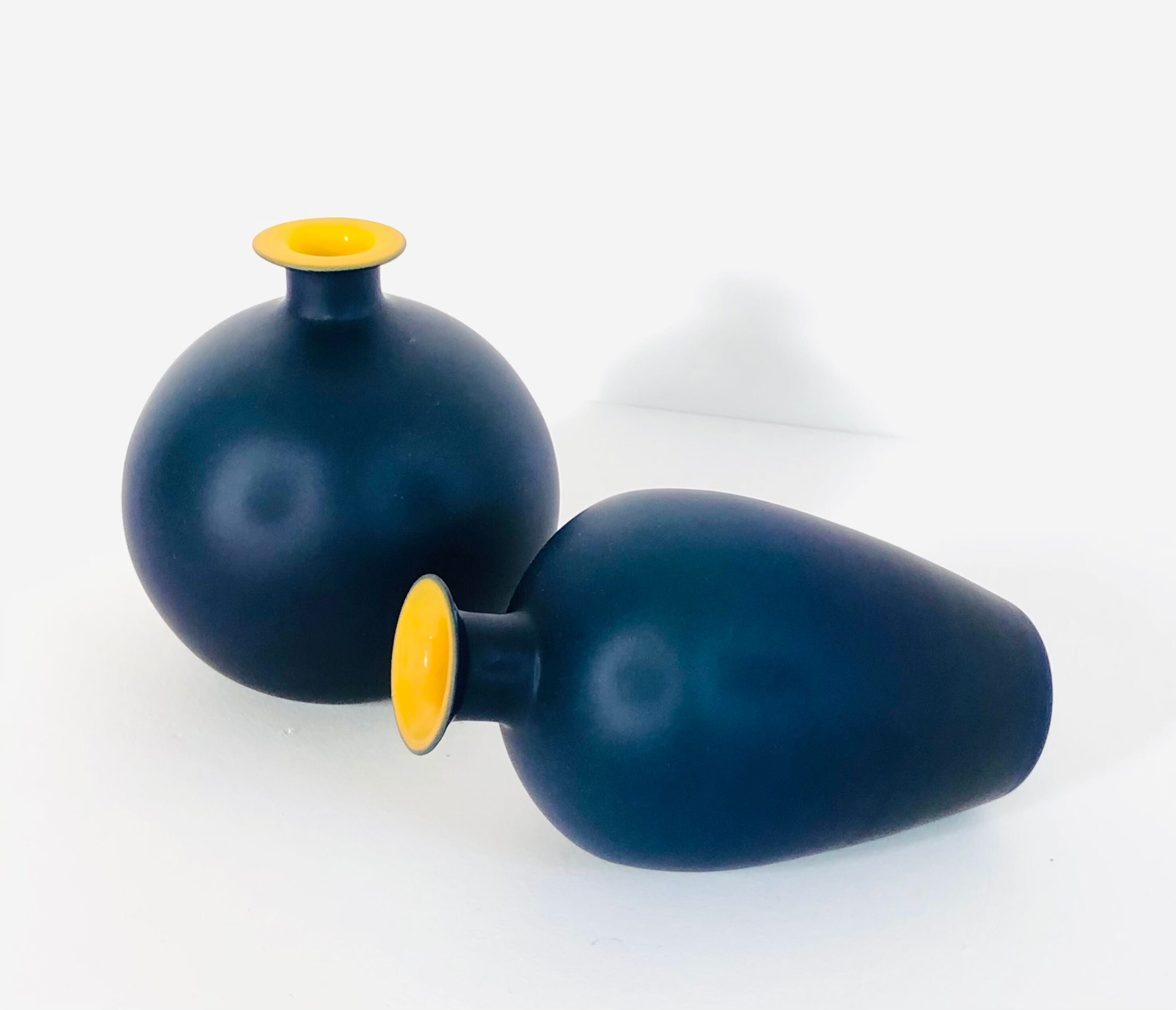 Murano glass vases in the style of Carlo Moretti, Italy 1970s