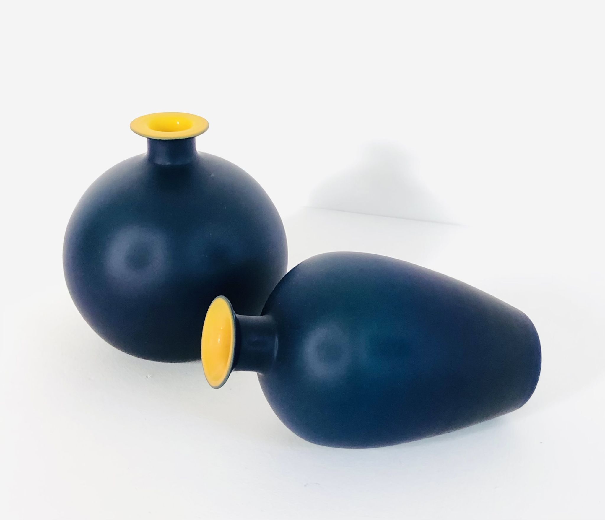 Murano glass vases in the style of Carlo Moretti, Italy 1970s
