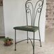 Chaise de jardin fonte d'acier vintage