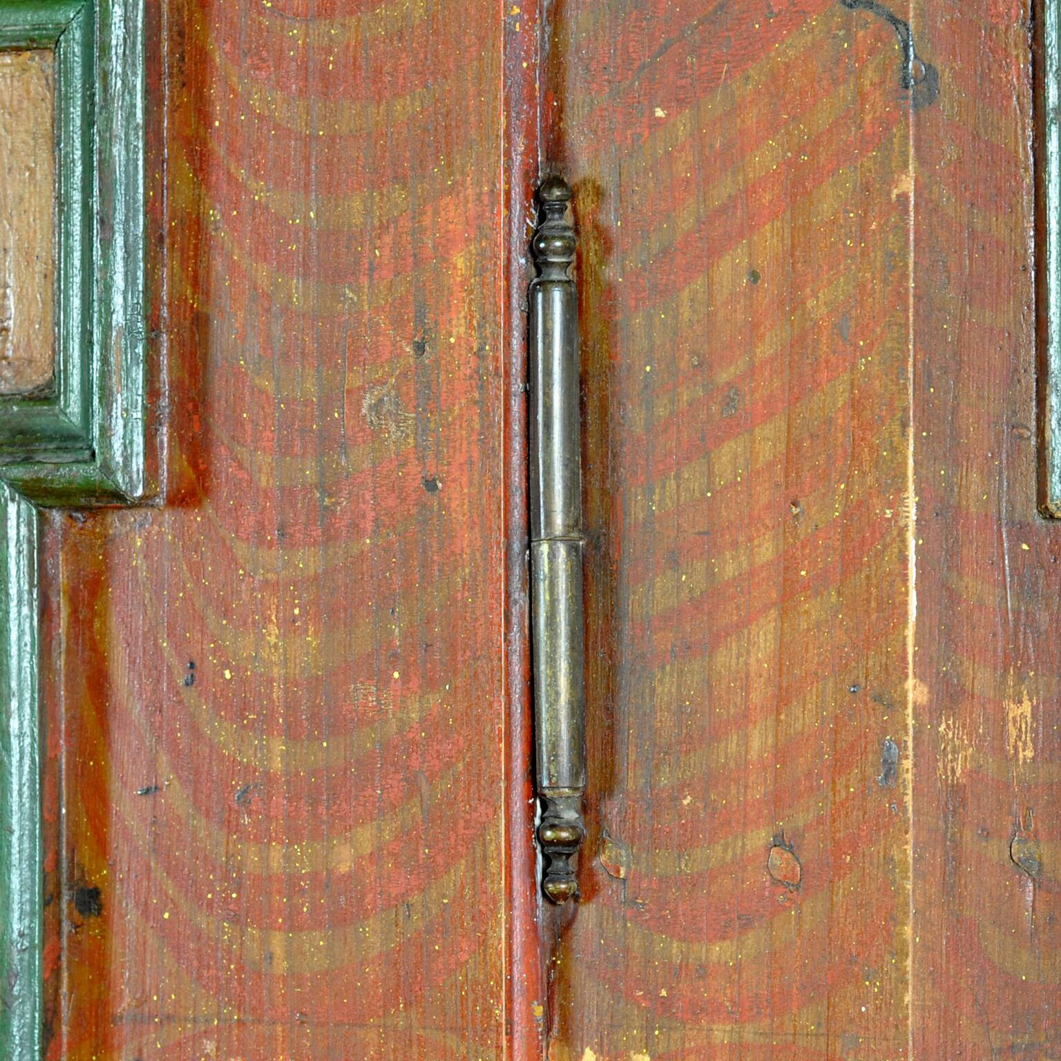 Hand Painted Folk Art Armoire/Bridal Cabinet, Southern Germany, Dated 1807