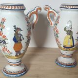 Old pair of vases Henriot Quimper