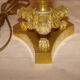 Bronze and brass candlestick, "Restoration" style, electrified as a lamp base.
