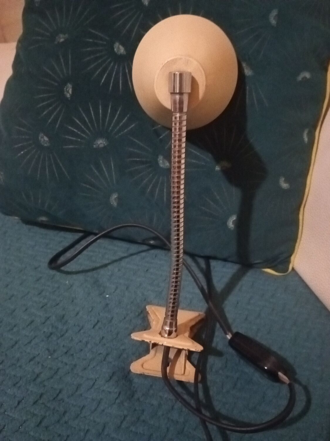 Vintage clip-on desk lamp
