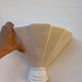 3 appliques en céramique blanche 1960