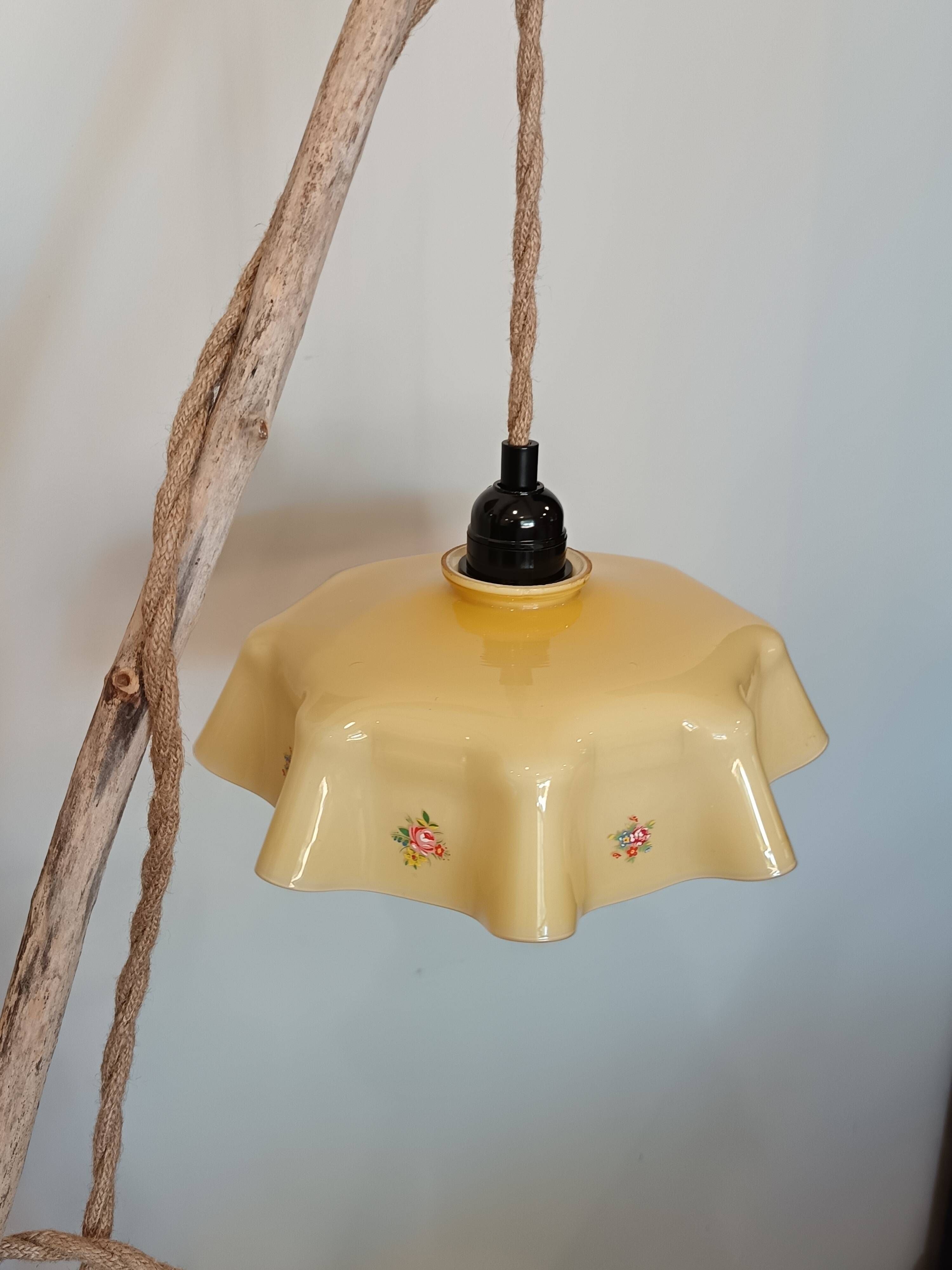 Vintage glass portable lamp