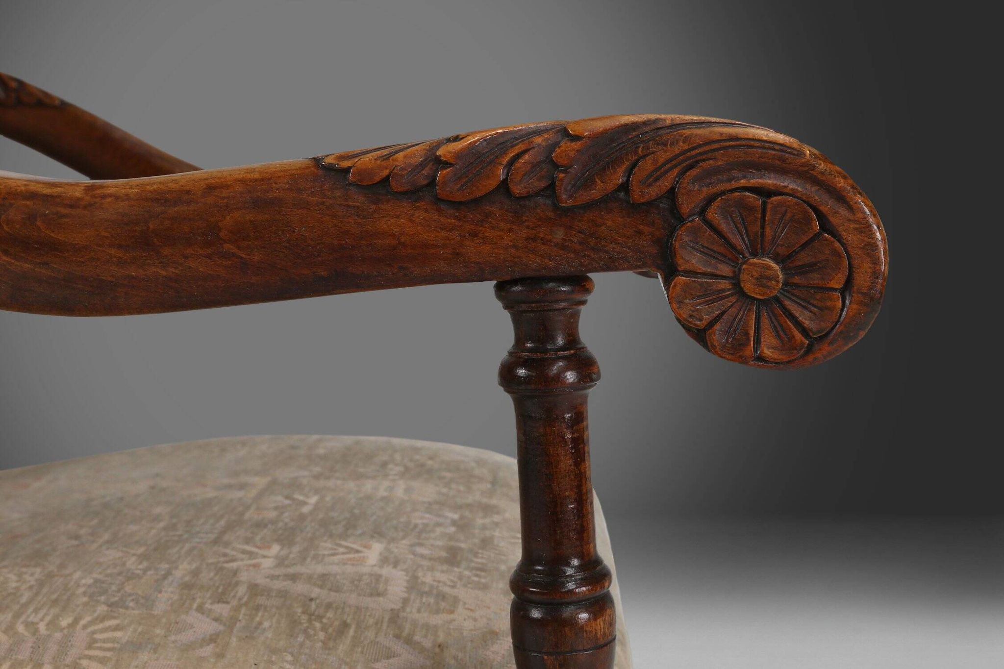 19th Century Renaissance carved oak Throne Armchair, France 1850s