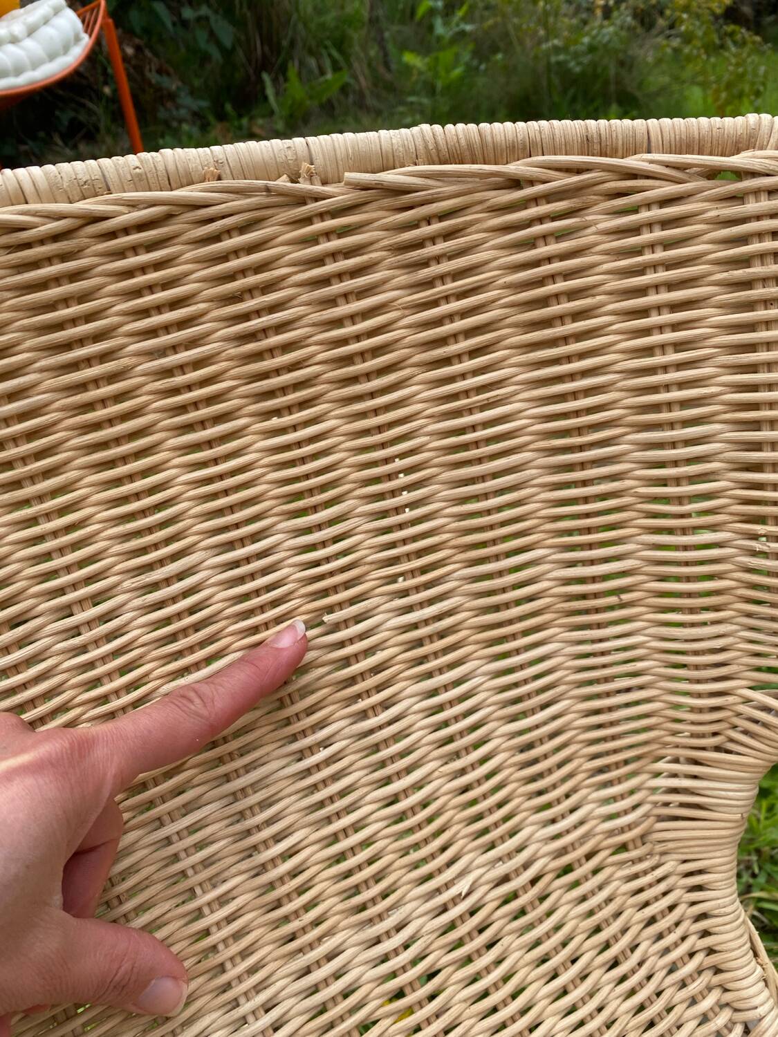 Ikea Savo rattan chaise longue