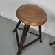 Pair of Industrial Steel Factory Stools By Rowac Robert Wagner Chemnitz, 1930s