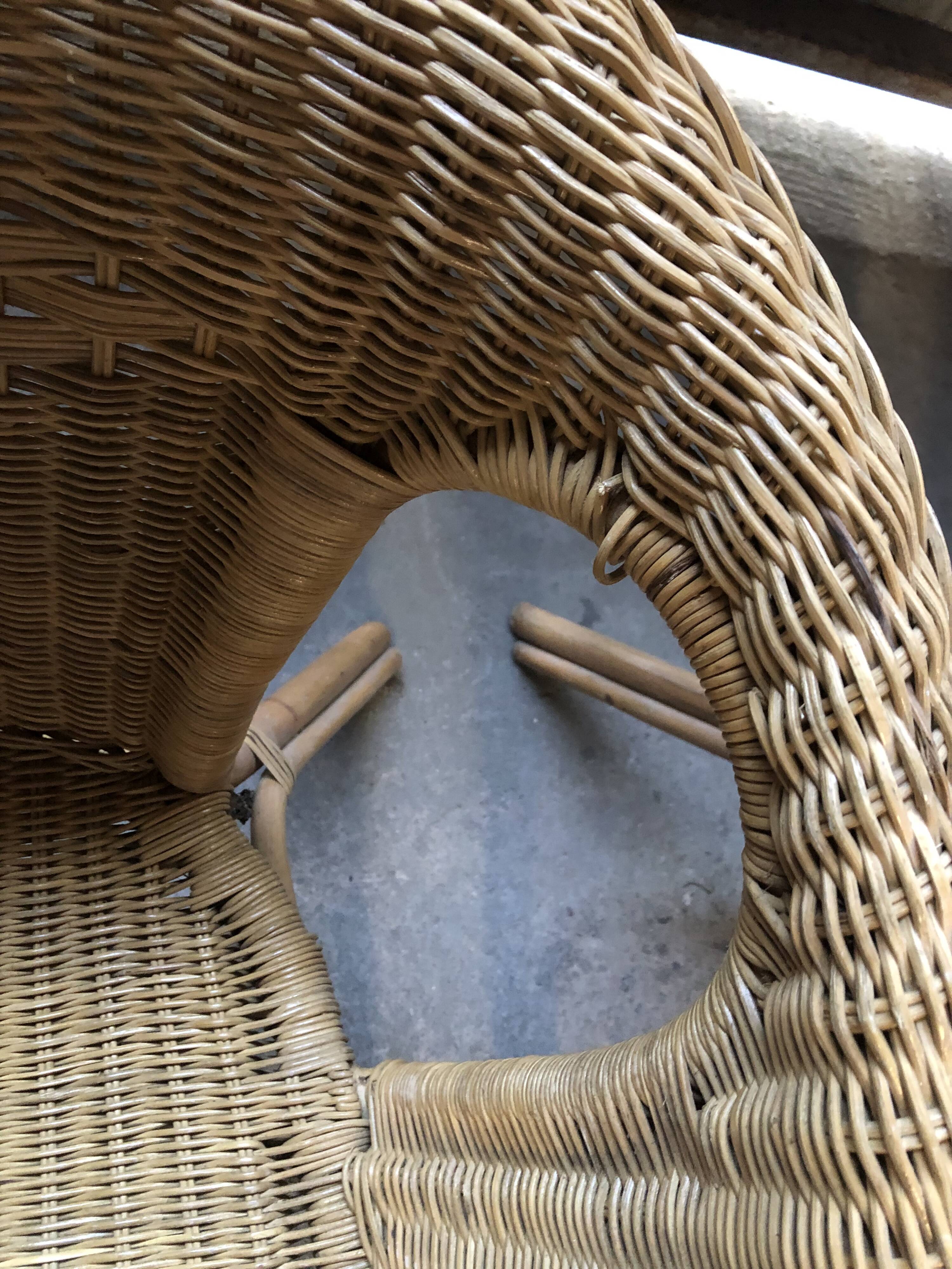 Vintage rattan armchairs 70s