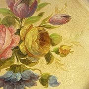 Round painted tin tray, Napoleon III