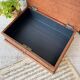 Carved wooden box with key