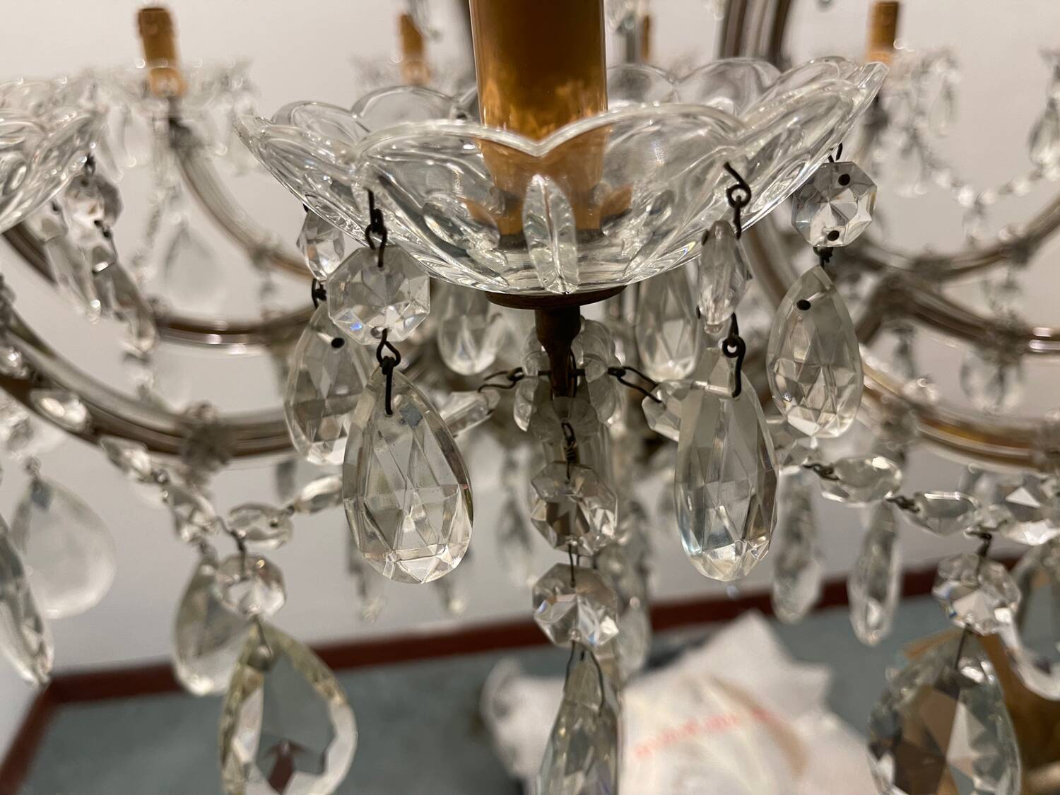 Large Crystal Maria Teresa Chandelier 1950's