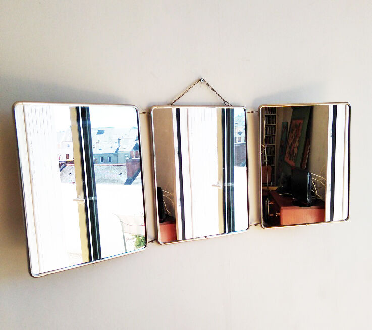 Barber triptych mirror 79 x 31 cm