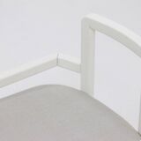 Posy Modern Side Chair in White Lacquered Wood 1980s