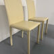 Set of 4 cream leather chairs contemporary design Colico Dress Up