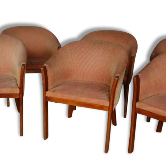 Set of 8 chairs style Art'deco, 1960s
