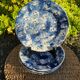 Assiettes vintage blanche et bleue