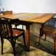 Old farm table with extension cords