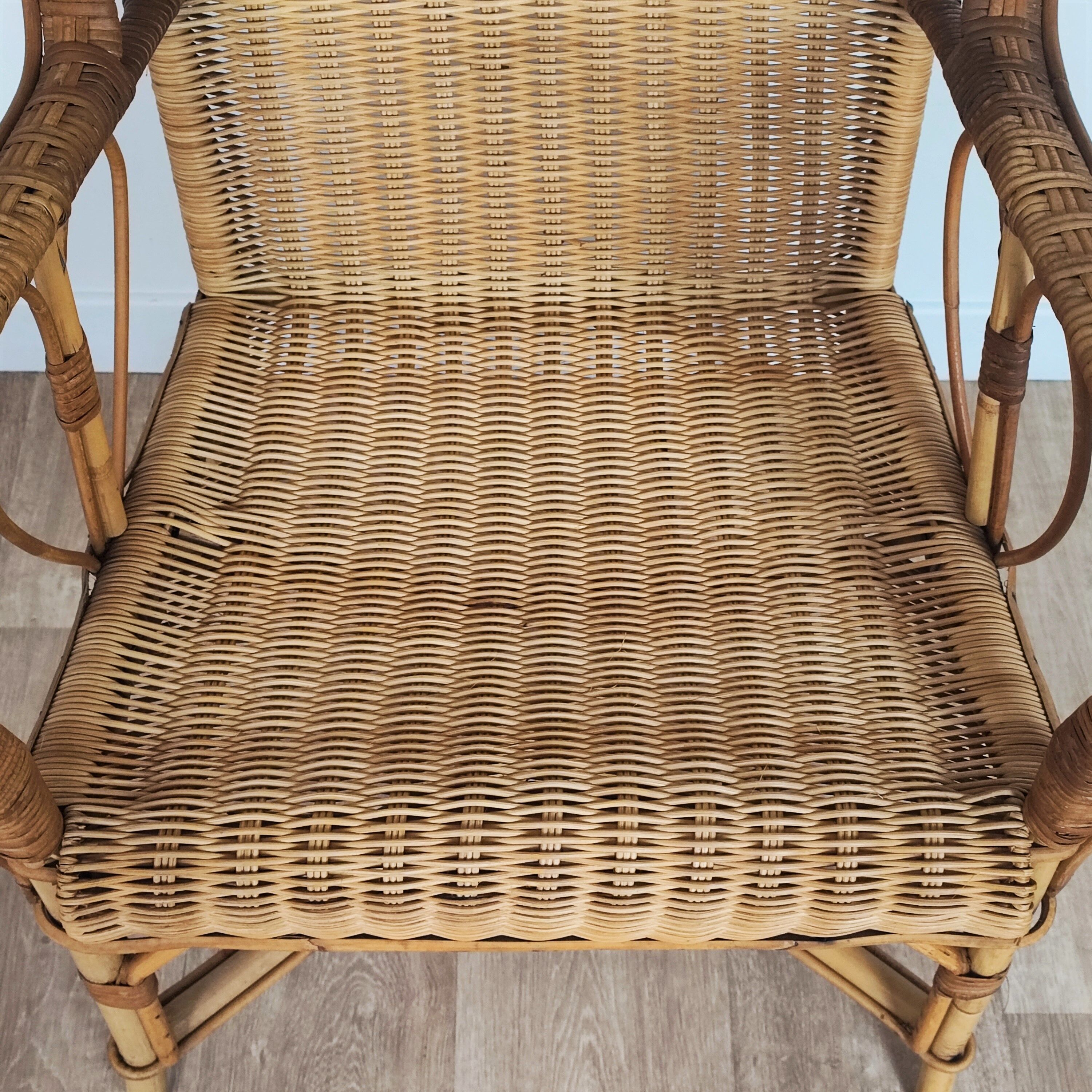 Rattan armchair