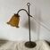 Lampe de bijoutier, lampe d'atelier , tulipe en pate de verre
