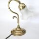 Lampe "col de cygne" bronze et laiton 1900