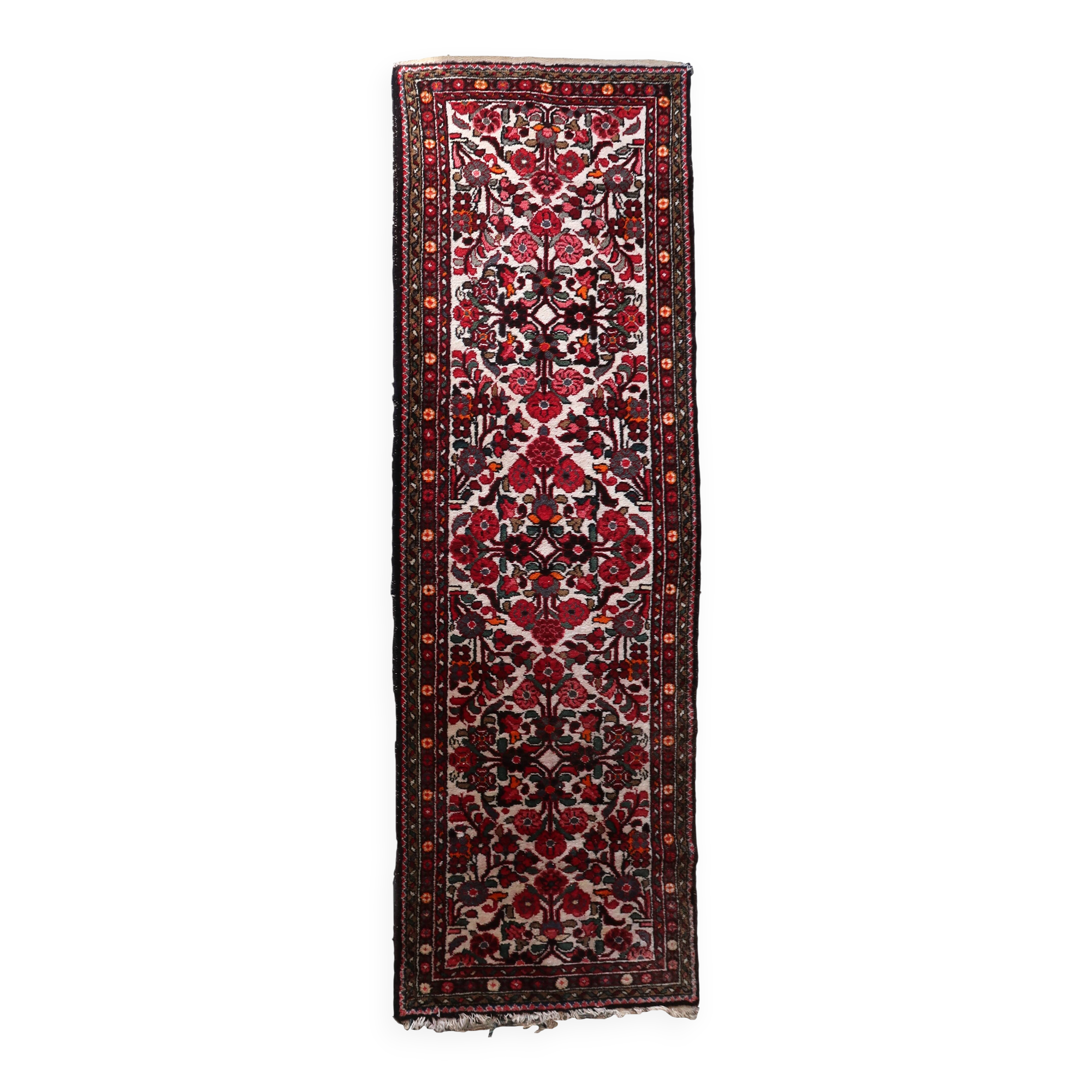 Tapis Ancien Fait Main Malayer du Moyen-Orient – 87 x 270 cm - 1C1006