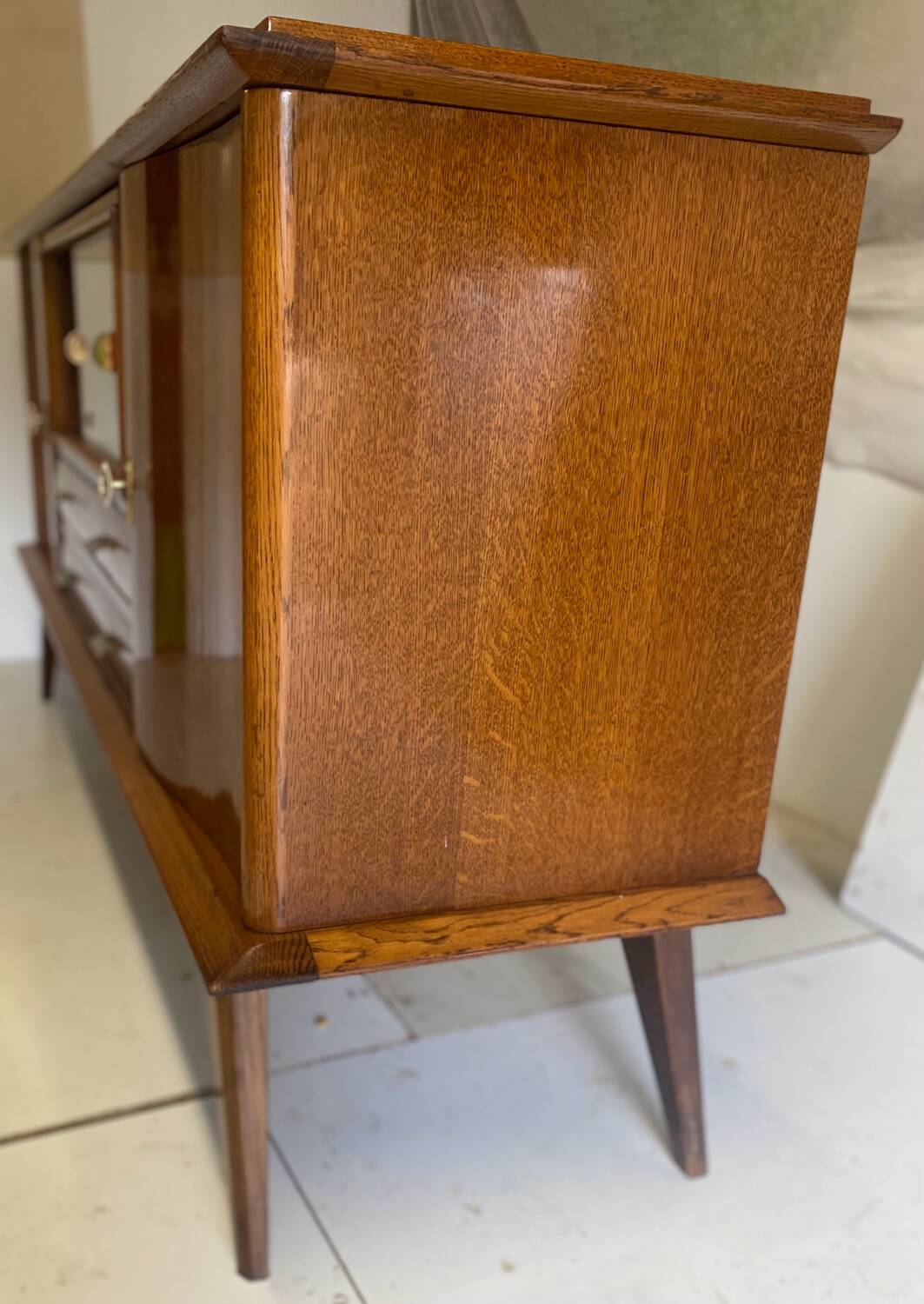 Oak sideboard with compass legs