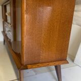 Enfilade en chêne pieds compas