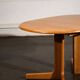 Oval dining table with 2 extensions.