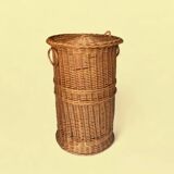 Vintage wicker laundry basket