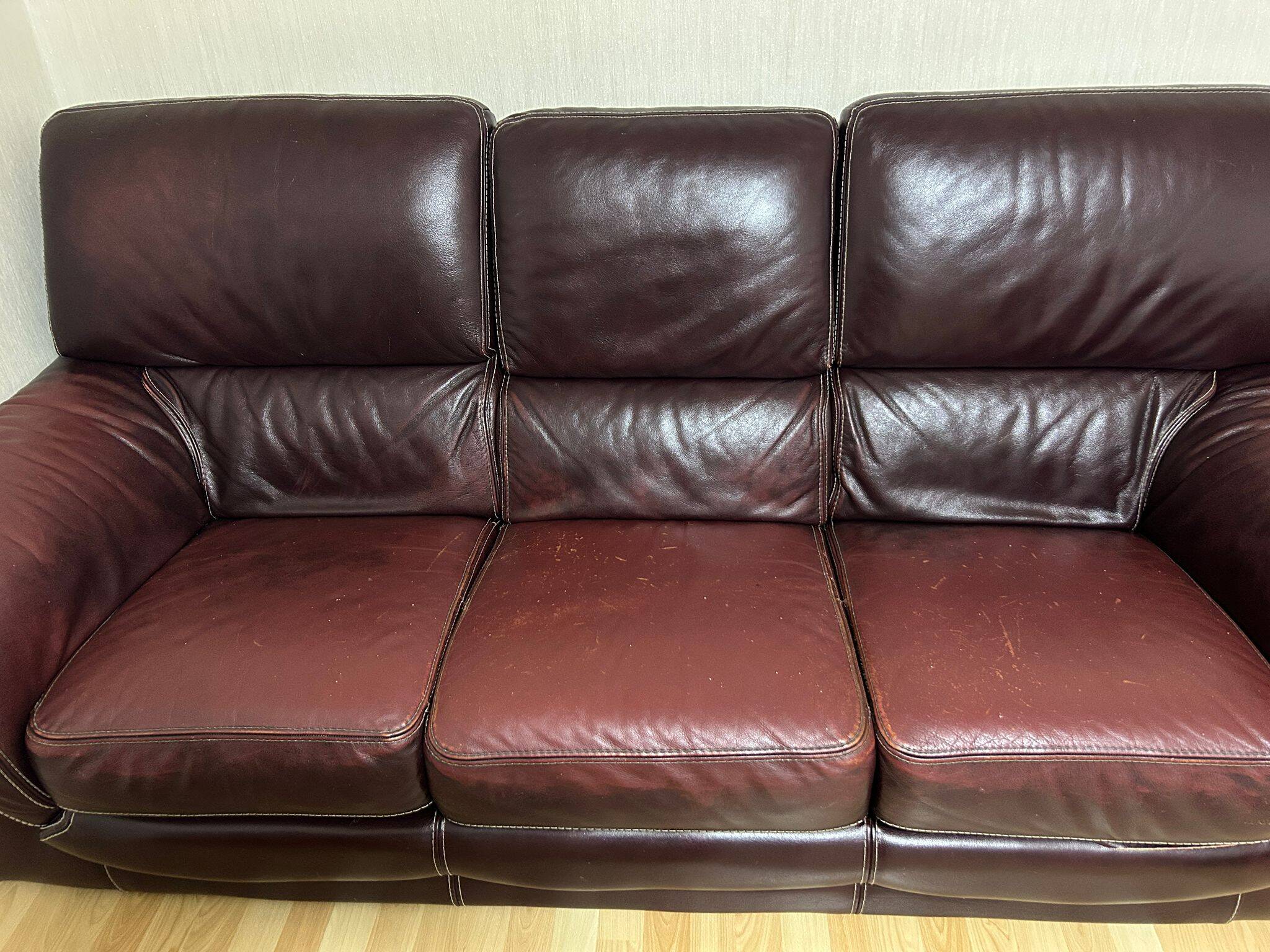 Genuine leather sofa