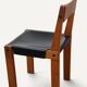 Chair S24 by Pierre Chapo – Solid elm and black leather – 1970