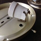 Amber glass ceiling rose by Limburg / vintage 1960s