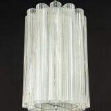 Cylindrical suspension with crystal glass by Doria, Germany, 1960s