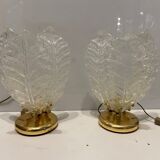 Lampes de table en verre de Murano, Ensemble de 2