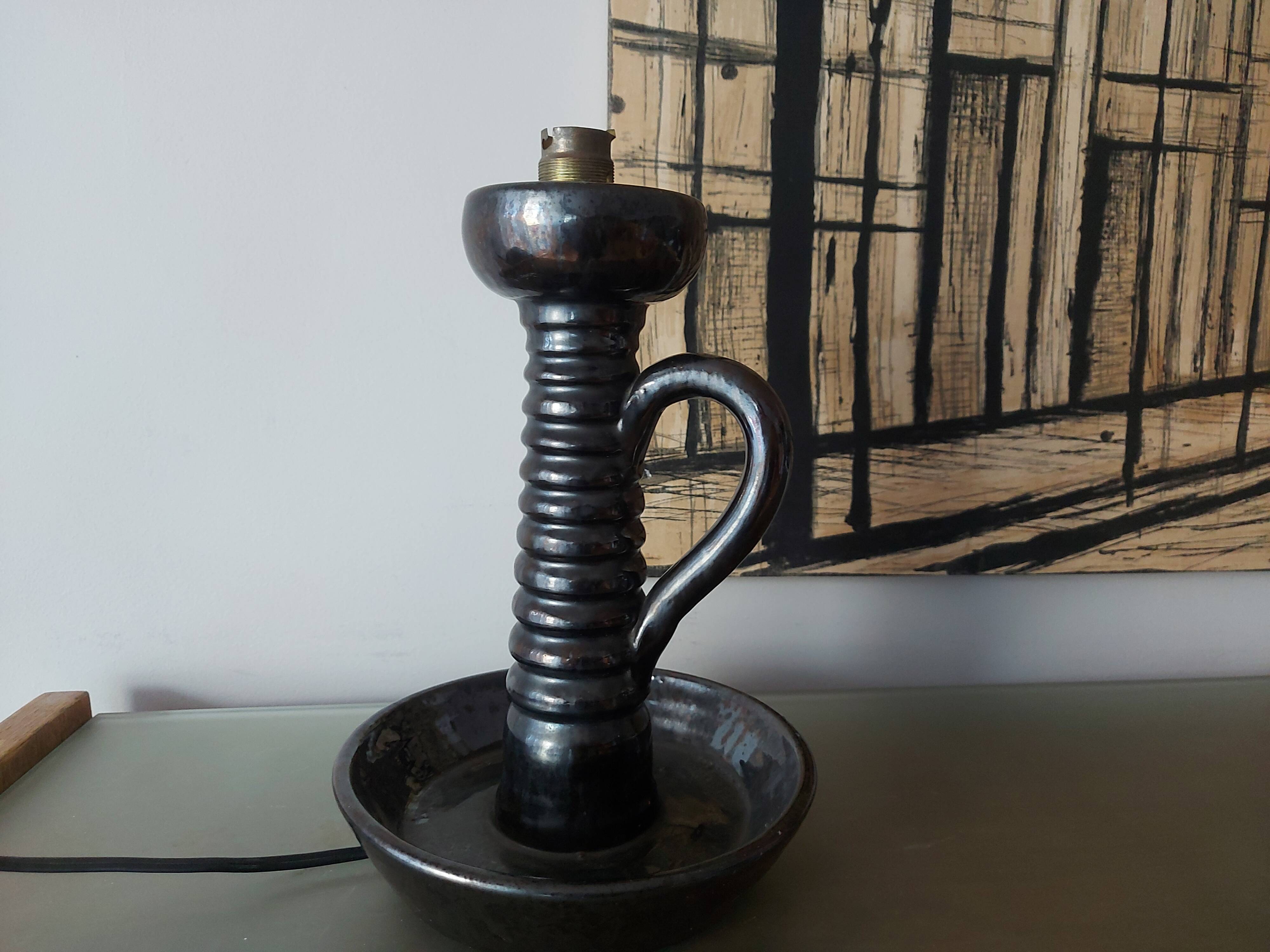 Ceramic lamp years 50's Vallauris