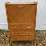 Old vintage chevron secretary.