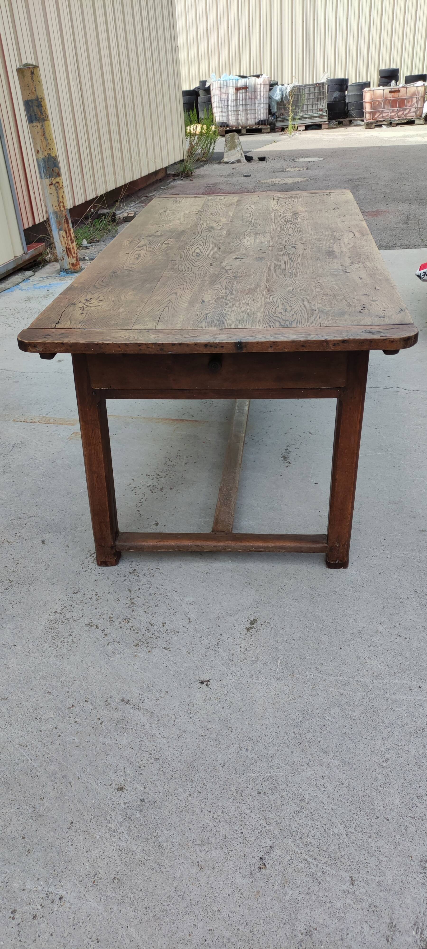 Table de ferme plateau chêne