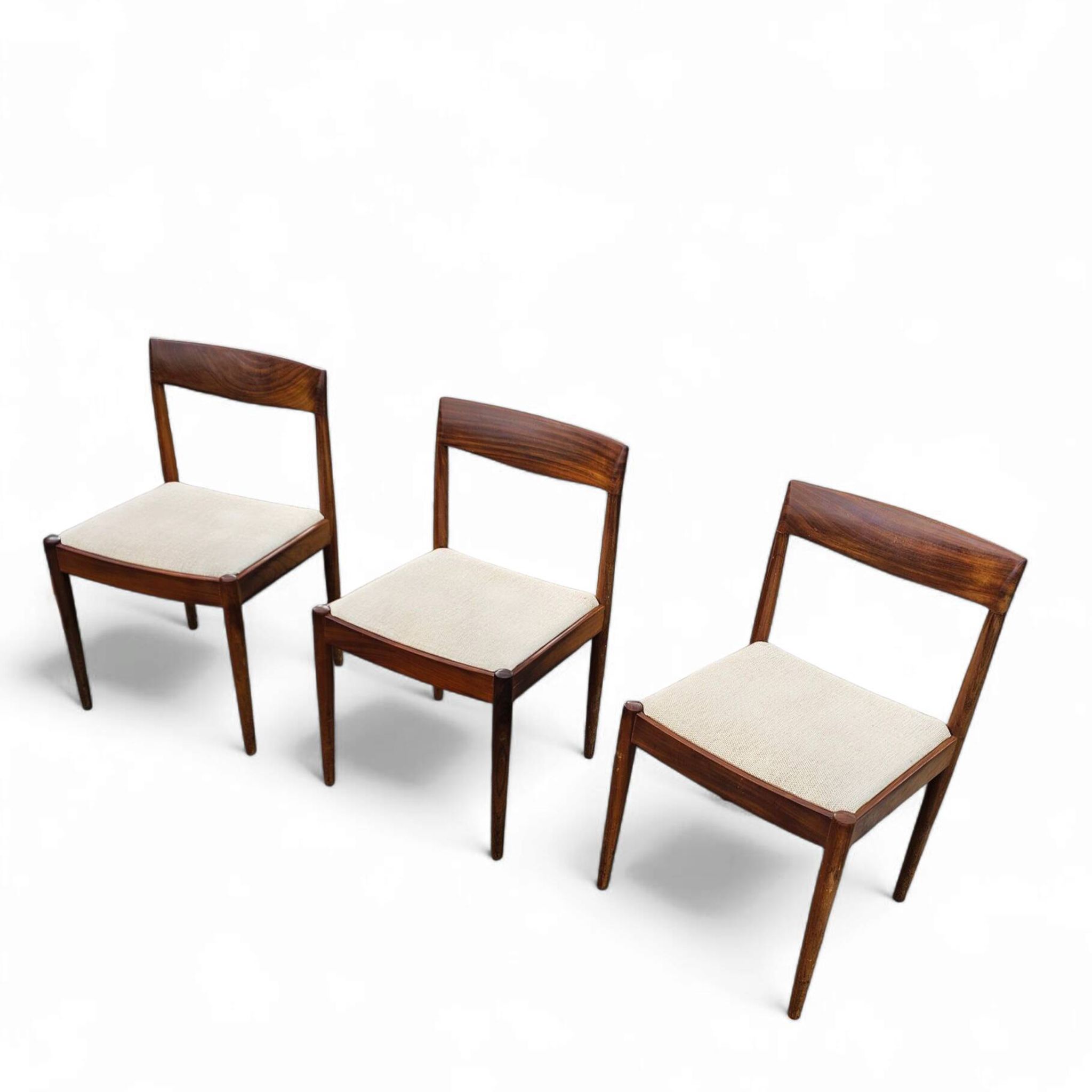 4 Scandinavian teak dining chairs / 1970s