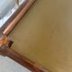 Vintage wooden and gilded brass rolling dessert trolley
