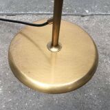 Lesan floor lamp in vintage German brass, Hollywood Regency style by Florian Schulz, 1970s.