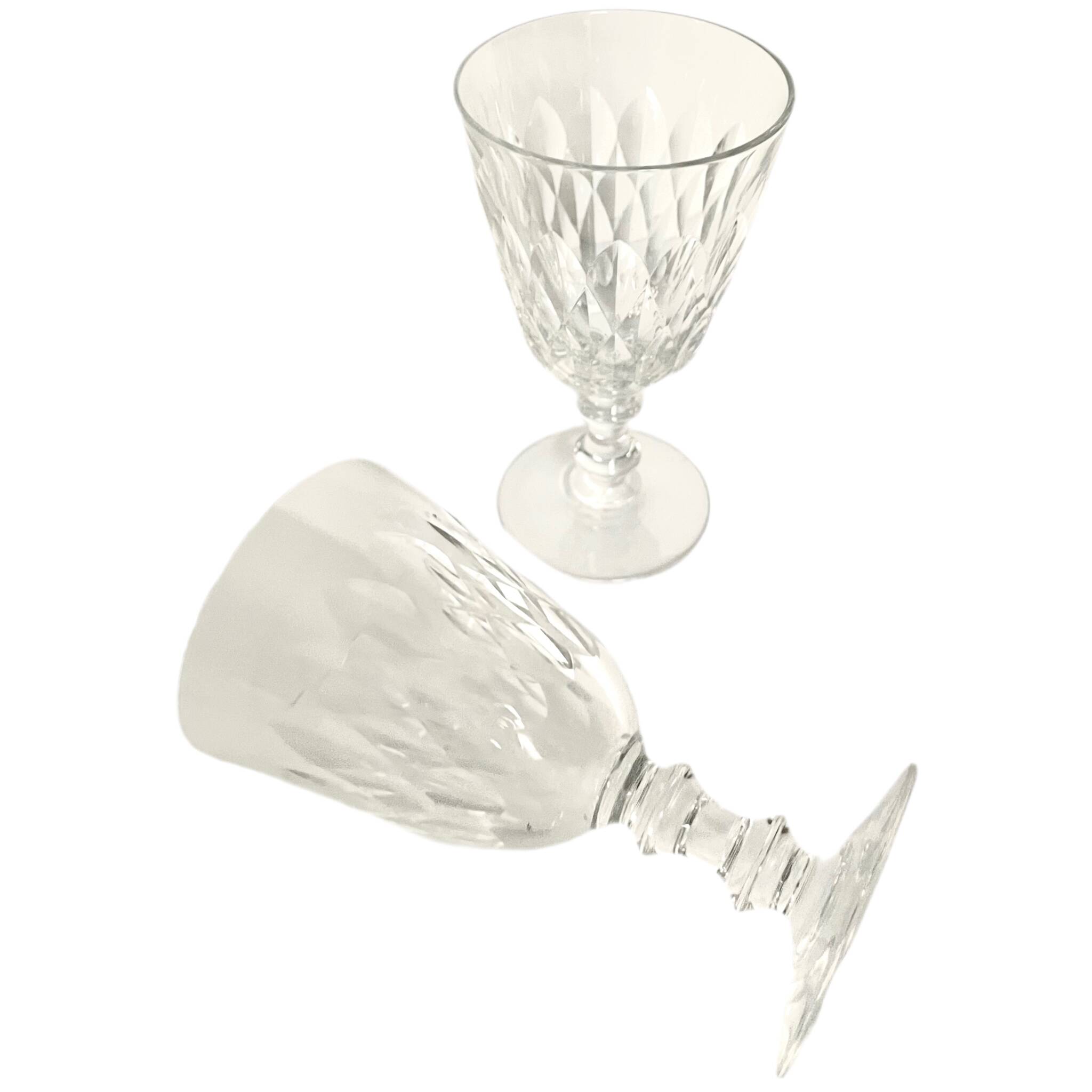 2 Baccarat crystal "Armagnac" model wine glasses