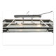 Art Deco ceiling lamp in chromed bronze and molded glass