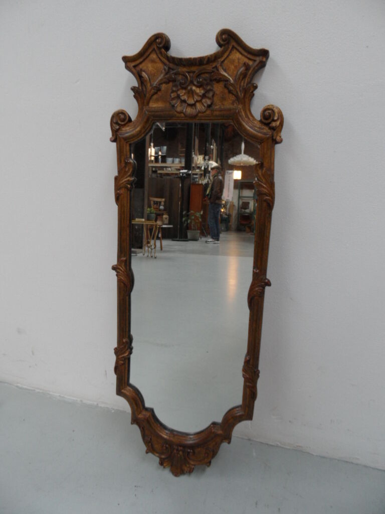 Miroir doré italien vintage 27x74cm