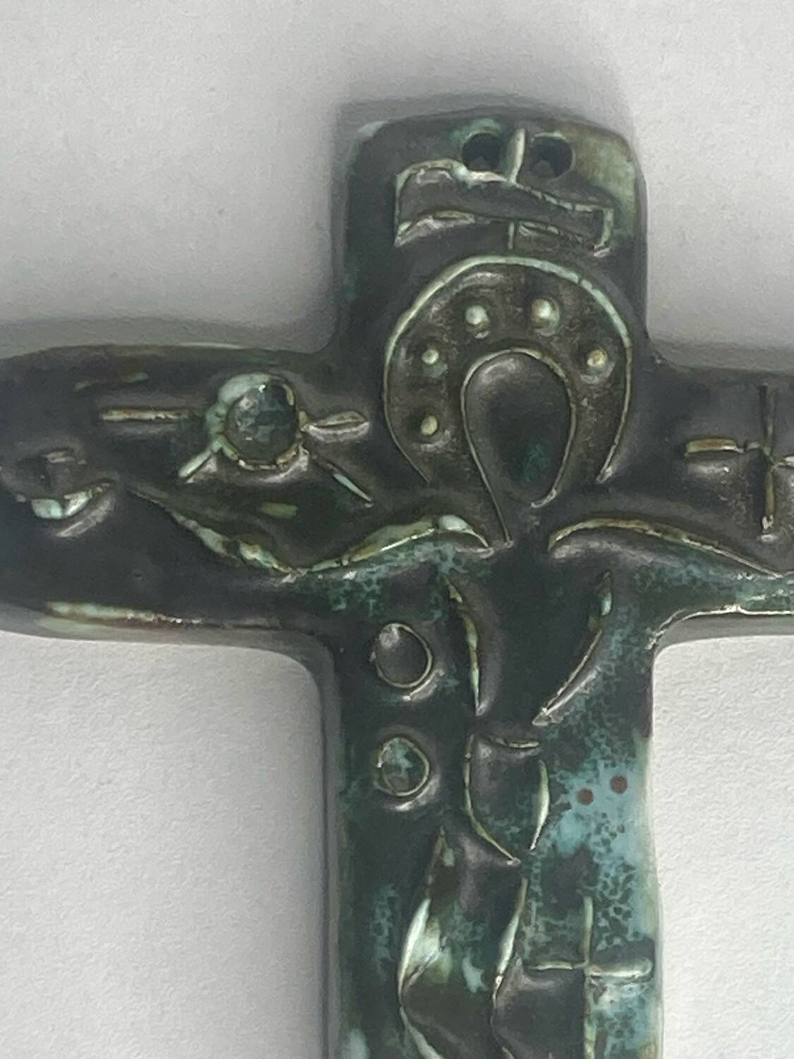 Vintage ceramic crucifix