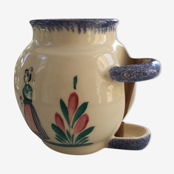 Pot with pickles or olives earthenware Quimper