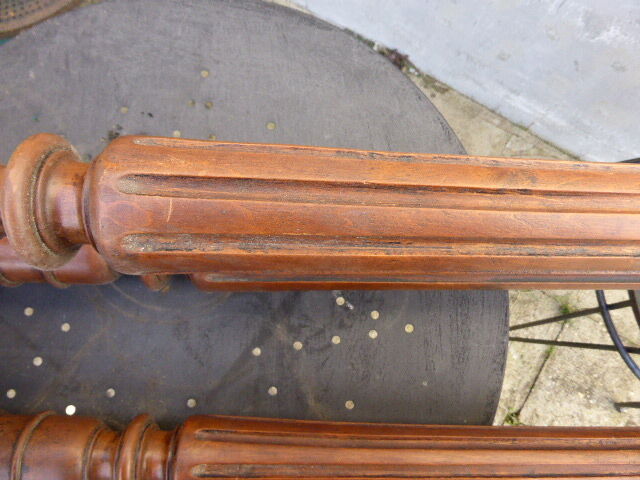 Old wooden saddle, 4 columns, chiseled,