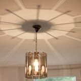 Lustre Gino Vistosi, verre et acier, Italy, circa 1970